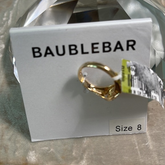 Crystal blue golden Evil eye ring by BAUBLEBAR - Picture 3 of 11